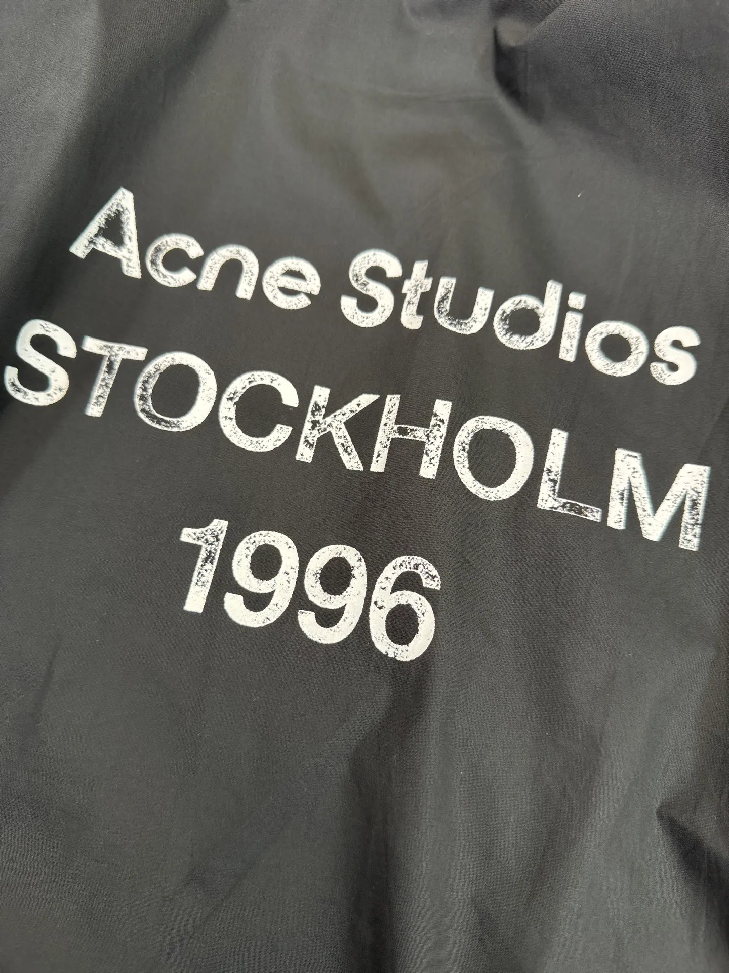 Acne Studios 25FW printed logo distressed double zipper jacket size 40/42/44/66
